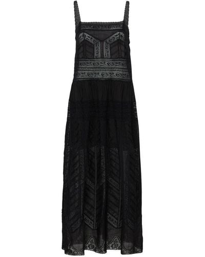 Zimmermann Halliday Lace Trim Slip Dress - Black