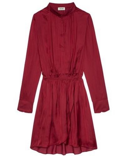 Zadig & Voltaire Rinka Satin Dress - Red