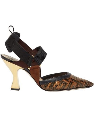 Fendi Colibri Slingbacks - Brown