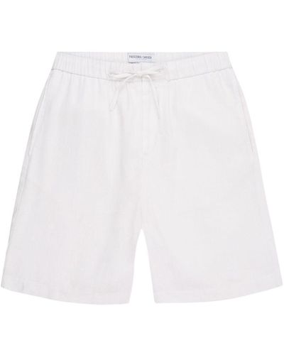 Frescobol Carioca Felipe Linen Shorts - White