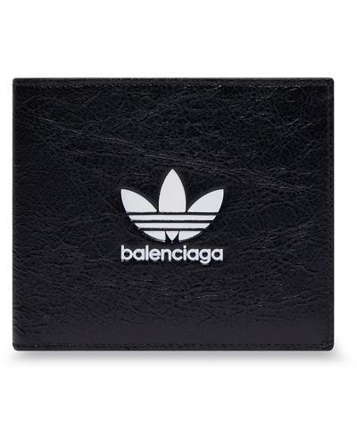 Balenciaga / Adidas - Quadratische Brieftasche im Faltdesign - Schwarz