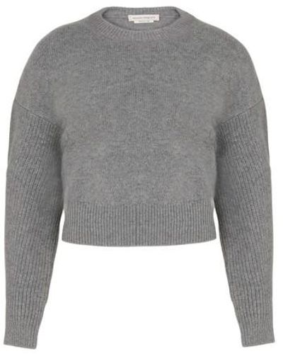 Alexander McQueen Crew Neck Sweater - Gray