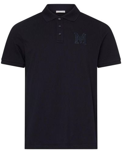 Moncler Short-sleeved Polo Shirt - Black