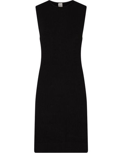 Totême Tailliertes Kleid aus viskose - Schwarz