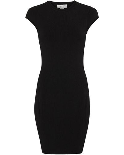 Victoria Beckham Vb Body Compact Cap Sleeve Mini Dress - Black