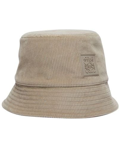 Loewe Logo Patch Bucket Hat - Natural