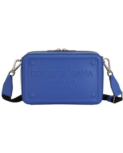 Dolce & Gabbana Calfskin Crossbody Bag - Blue
