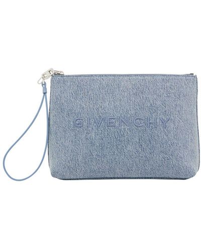 Givenchy Denim Clutch - Blue