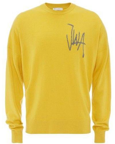 JW Anderson Jwa Crewneck Sweater - Yellow