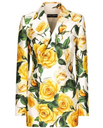 Dolce & Gabbana Double-Breasted Turlington Jacket - Yellow