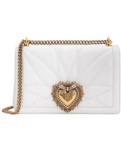 Dolce & Gabbana Large Devotion Shoulder Bag - White