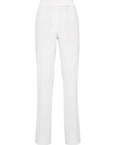 Brunello Cucinelli Pantalon en sergé - Blanc