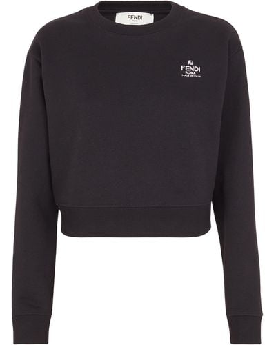 Fendi Sweatshirt mit Rundhalsausschnitt - Schwarz