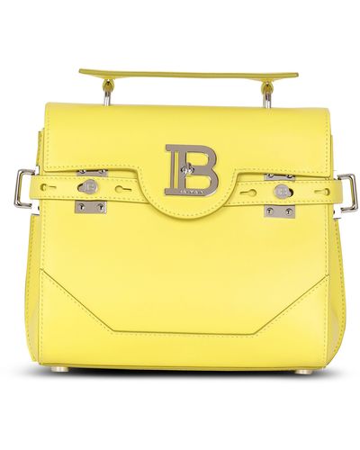 Balmain Tasche B-Buzz 23 aus Glattleder - Gelb