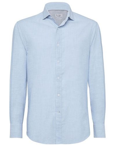 Brunello Cucinelli Oxford Shirt - Blue