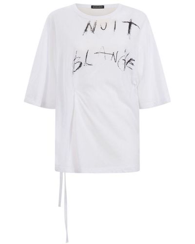 Ann Demeulemeester Petra High Comfort T-shirt Nuit Blanche - White