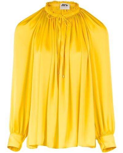 Maison Rabih Kayrouz Bluse mit v-ausschnitt - Gelb