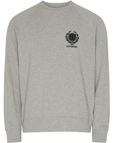 Givenchy Sweatshirt schmal Wappen en molleton - Grau