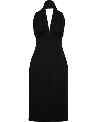 Bottega Veneta Kleid mit freiem Rücken in baumwolle - Schwarz