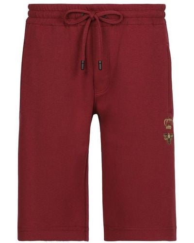 Dolce & Gabbana Jersey Jogging Shorts - Red