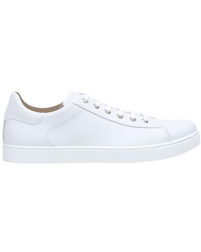 Gianvito Rossi Low Top Leather Trainers - White