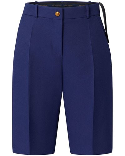 Louis Vuitton Bermuda de tailleur en gabardine technique - Bleu