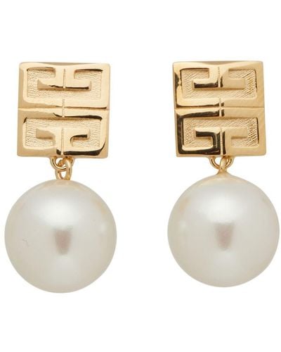 Givenchy 4g Pearl Earrings - Metallic