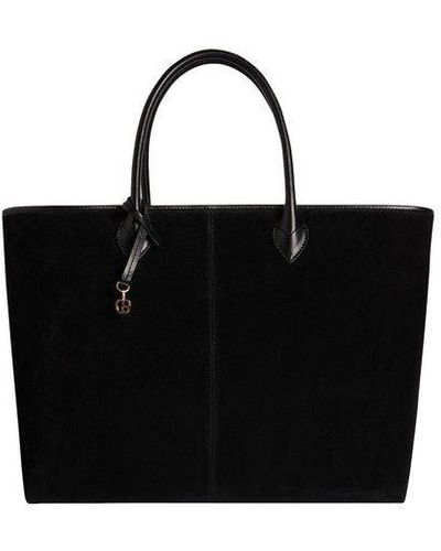 Claudie Pierlot Suede Leather Tote Bag - Black