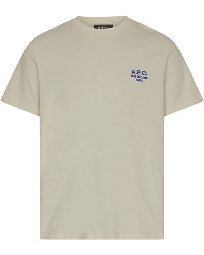 A.P.C. T-Shirt Raymond mit Logo - Blau