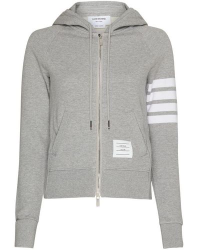 Thom Browne 4-bar Zipped Sweatshirt - Gray