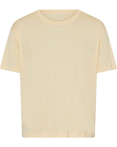 Lemaire Weiches Kurzarm-T-Shirt - Natur
