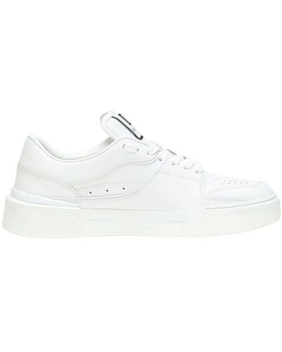 Dolce & Gabbana Calfskin Nappa New Roma Sneakers - White