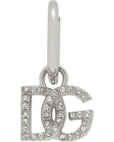 Dolce & Gabbana Boucle d'oreille à ornements en cristal - Métallisé
