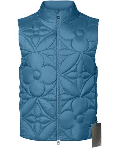 Louis Vuitton Gilet matelassé à fleurs de Monogram LVSE - Bleu