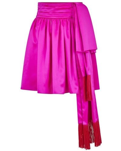 Rochas Bow Mini Skirt - Pink