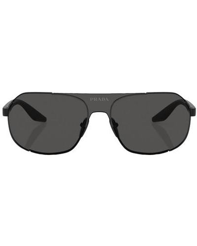 Prada Linea Rossa Ps 53ys Rectangle Sunglasses - Grey