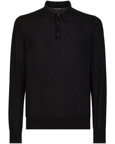 Dolce & Gabbana Cashmere Polo-Style Jumper - Black