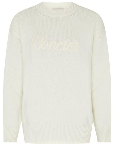 Moncler Crew-Neck Sweater - White