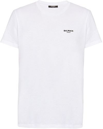 Balmain T-shirt à logo brodé - Blanc