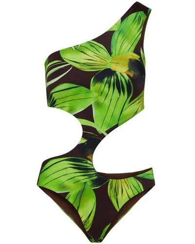 Louisa Ballou Carve One Piece Swimsuit - Green