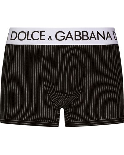 Dolce & Gabbana Boxershorts aus Zwei-Wege-Stretchjersey - Schwarz