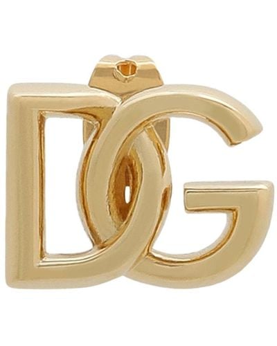 Dolce & Gabbana Dg Millennials Logo Single Earring - Metallic