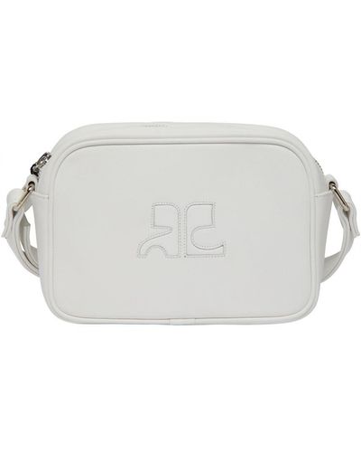 Courreges Leather Camera Bag Reedition - Gray