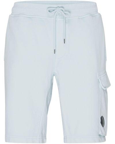 C.P. Company Cargo-Shorts aus Diagonal Fleece - Blau
