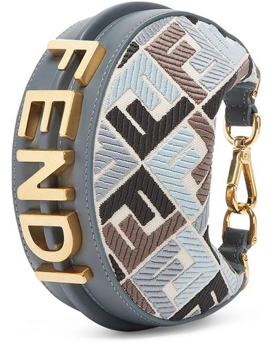 Fendi Sac Nano graphy - Métallisé