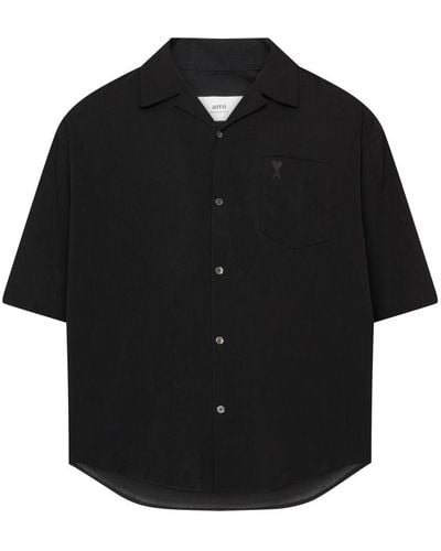 Ami Paris Camp Collar Shirt - Black