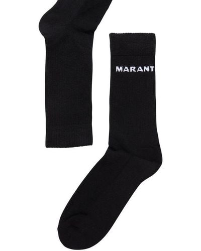 Isabel Marant Logo Socks - Black