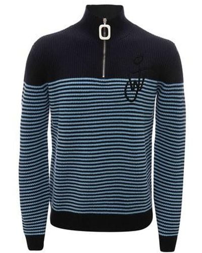 JW Anderson Jwa Puller Striped Sweater - Blue
