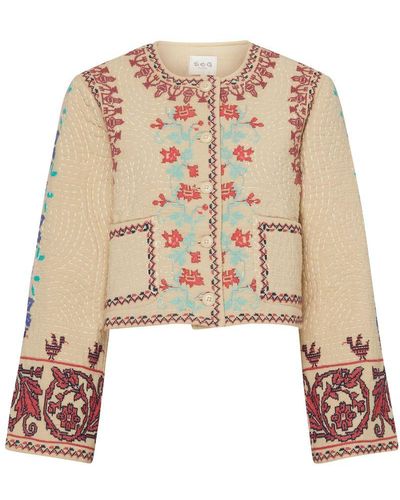Sea Ramona Embroidery Jacket - Natural