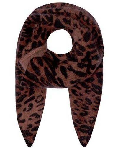 Not Shy Suzina Leopard Motif Cashmere Scarf - Multicolour